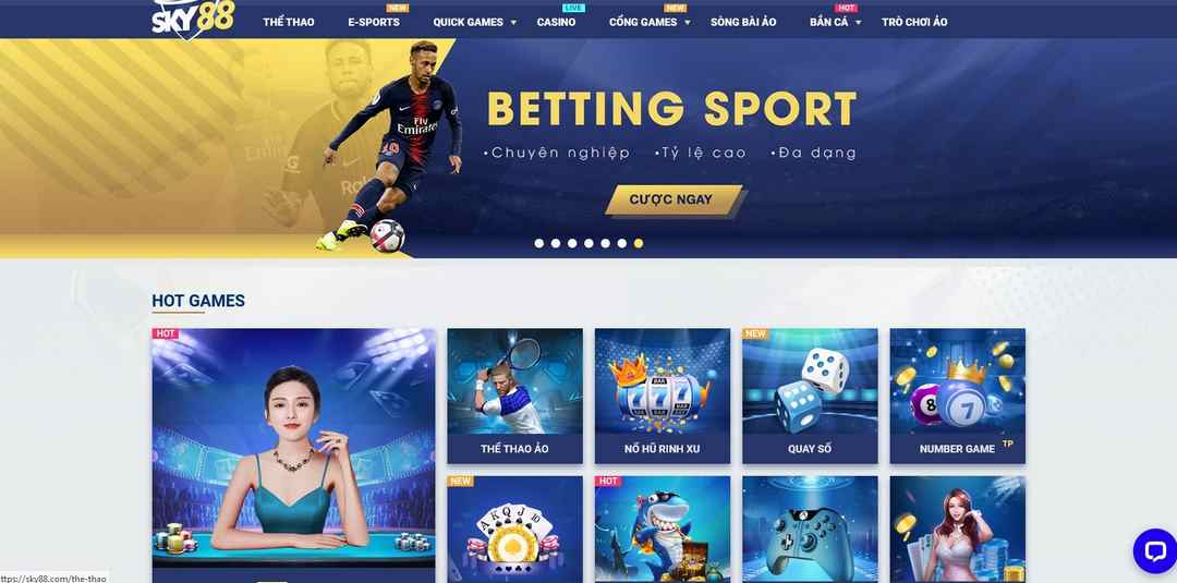 Thử vận may tại Sky88 cùng nhiều game đặc sắc