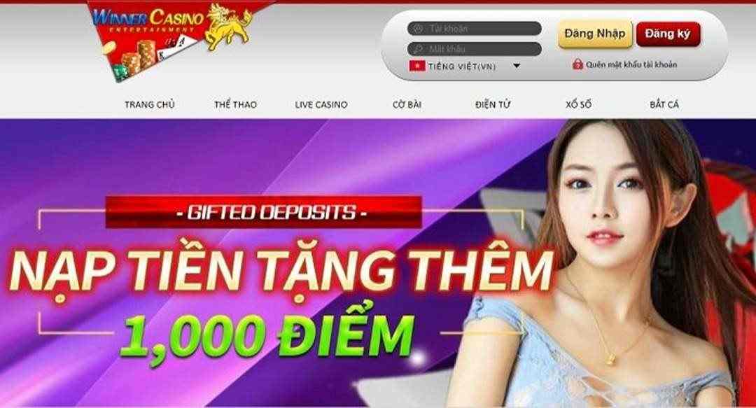 Giao diện hút mọi ánh nhìn của nhà cái Winner