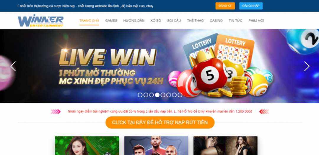 Hệ thống game cá cược tại nhà cái Winner